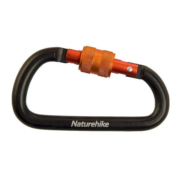 Карабін Naturehike D-type NH15A005-H, 6 см, чорний Карабін Naturehike D-type NH15A005-H, 6 см, чорний