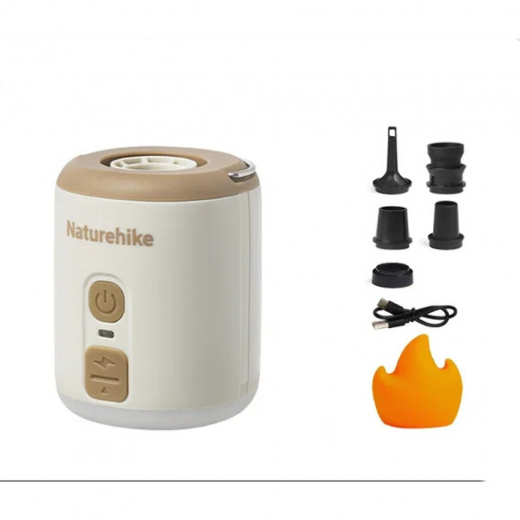 Міні насос - нічник - вентилятор Naturehike CNK2300DQ022, бежевий Міні насос - нічник - вентилятор Naturehike CNK2300DQ022, бежевий