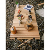 Стіл розкладний дерев'яний Naturehike NH19JJ009, світле дерево, великий Стіл розкладний дерев'яний Naturehike NH19JJ009, світле дерево, великий