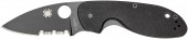 Нож Spyderco Efficient Black Blade, полусеррейтор Нож Spyderco Efficient Black Blade, полусеррейтор