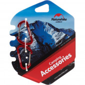 Карабін алюмінієвий Naturehike D-type NH15A004-H, 4 см, червоний (2 шт.) Карабін алюмінієвий Naturehike D-type NH15A004-H, 4 см, червоний (2 шт.)