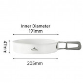Сковорідка зі складаною ручкою Naturehike CNK2450CF013, 17,5 см, алюміній, біла Сковорідка зі складаною ручкою Naturehike CNK2450CF013, 17,5 см, алюміній, біла