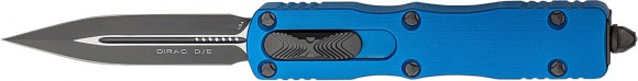 Nóż Microtech Dirac DE Black Blade. Kolor: niebieski