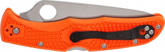 Knife Spyderco Endura4 Flat Ground. Color-orange