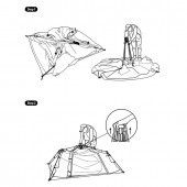 Тент для кемпінгу Naturehike CNK2450WS021, бежевий Тент для кемпінгу Naturehike CNK2450WS021, бежевий