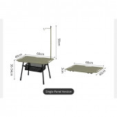 Складаний стіл Naturehike CNK2450JJ025, 60х40 см, алюміній, оливковий