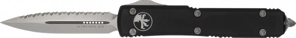 Nóż Microtech Ultratech Double Edge Stonewash FS z serreitorem