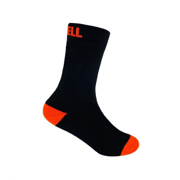 Wasserdichte Kindersocken Dexshell Ultra Thin Children Sock, Größe M, schwarz/orange