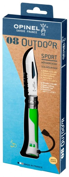 Knife Opinel №8 Outdoor Fluo Green Knife Opinel №8 Outdoor Fluo Green