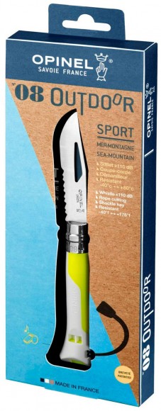 Knife Opinel №8 Outdoor Fluo Yellow Knife Opinel №8 Outdoor Fluo Yellow