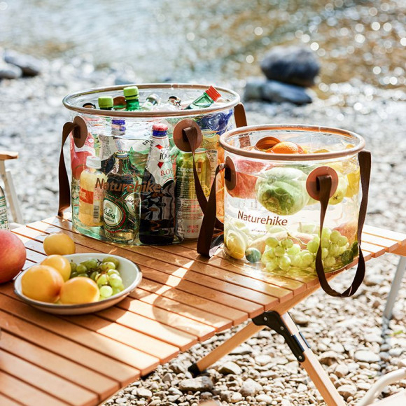 Naturehike NH20SJ040 PVC foldable water container, 10L, transparent