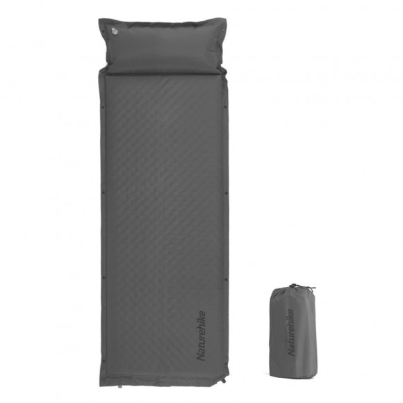 Self-inflating mat for one person with pillow Naturehike CNK2300DZ014, 60mm, graphite Self-inflating mat for one person with pillow Naturehike CNK2300DZ014, 60mm, graphite