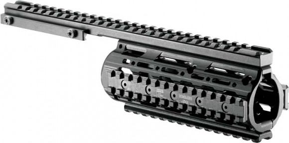 FAB Defense VFR-Handschutz zur Präsentation. M4/M16/AR15-Lauf. Material - Aluminium. Farbe: Schwarz