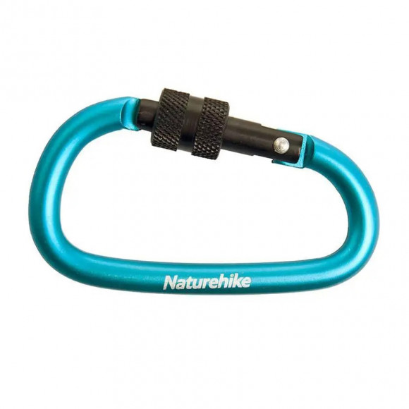 Карабін Naturehike D-type NH15A005-H, 6 см, блакитний Карабін Naturehike D-type NH15A005-H, 6 см, блакитний