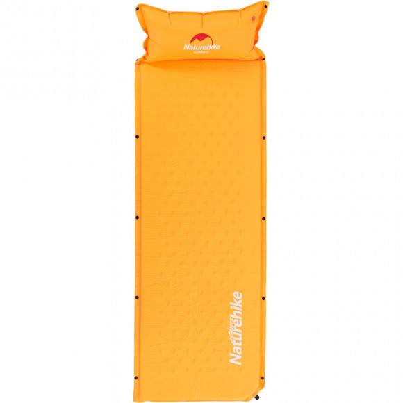 Килимок самонадувний з подушкою Naturehike NH15Q002-D, 25мм, помаранчевий