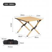 Розкладний стіл Naturehike CNK2300JU010 розмір S, алюміній, бежевий Розкладний стіл Naturehike CNK2300JU010 розмір S, алюміній, бежевий