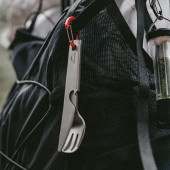 Набір столових приладів (ложка, виделка, ніж) з титану Naturehike CNH22CJ017, сірий з мішечком Набір столових приладів (ложка, виделка, ніж) з титану Naturehike CNH22CJ017, сірий з мішечком